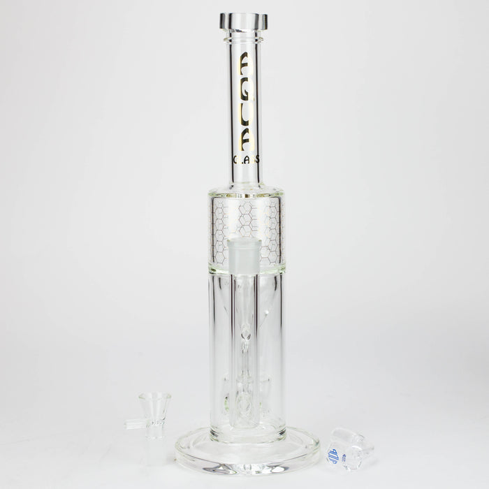 17" AQUA Glass 2-in-1 barrel diffuser glass bong [AQUA129] Bongs Canadian Distributor