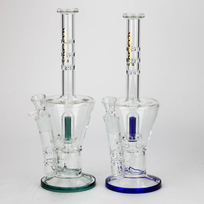 13" AQUA Glass 2-in-1 Sowerhead percolator glass bong [AQUA125]