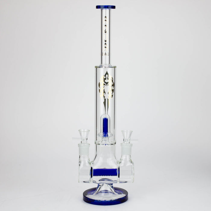 18" AQUA Glass Dual joint showerhead pecolator glass water bong [AQUA105] Glass Bong Canadian Distributor Blue