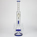 18" AQUA Glass Dual joint showerhead pecolator glass water bong [AQUA105] Glass Bong Canadian Distributor Blue