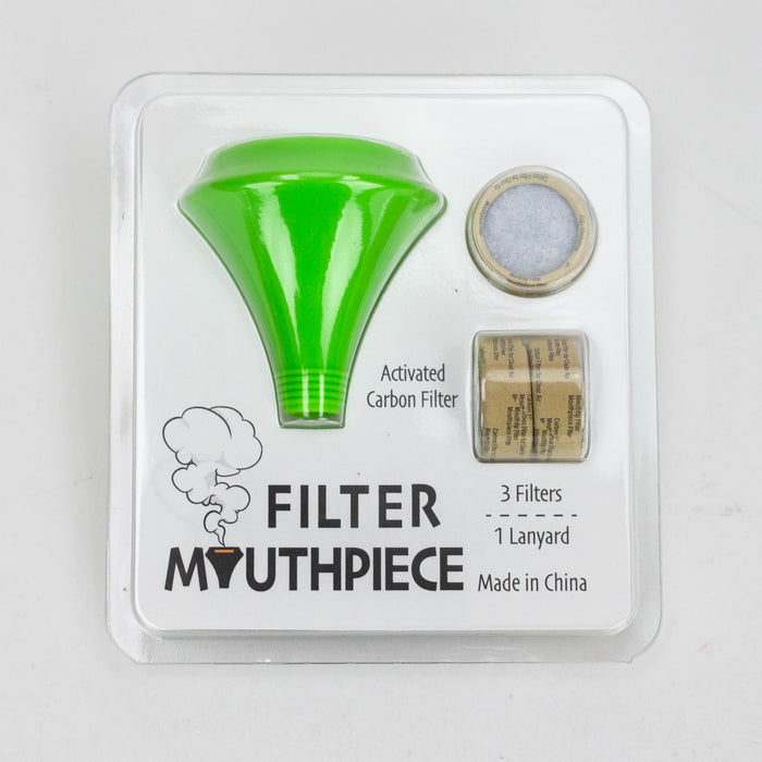 Silicone Mouthpiece with activated carbon filter Air Filter Canadian Distributor Green
