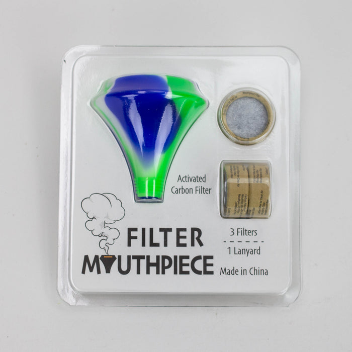 Silicone Mouthpiece with activated carbon filter Air Filter Canadian Distributor Blue/Green/White