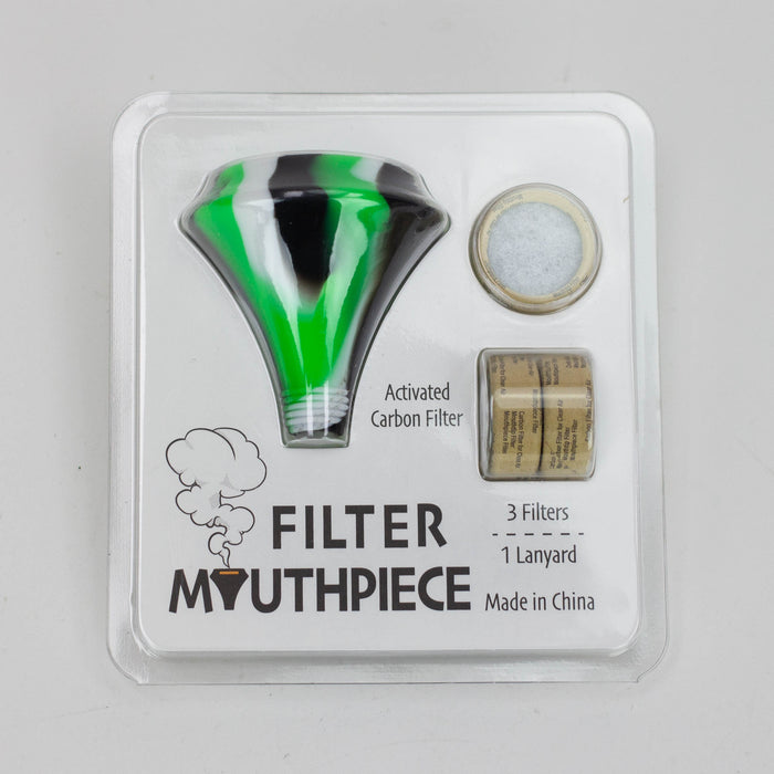Silicone Mouthpiece with activated carbon filter Air Filter Canadian Distributor Black/White/Green