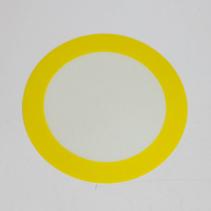 Non-Stick Silicone Dab Mats -Round Tray Canadian Distributor Large-Yellow