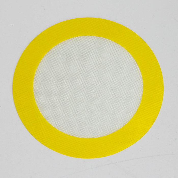 Non-Stick Silicone Dab Mats -Round Tray Canadian Distributor Medium-Yellow