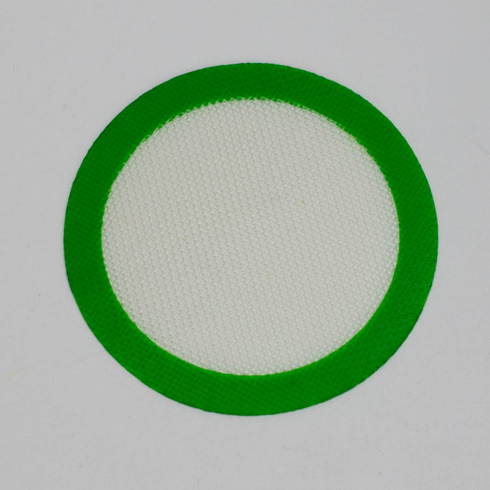 Non-Stick Silicone Dab Mats -Round Tray Canadian Distributor Small-Green