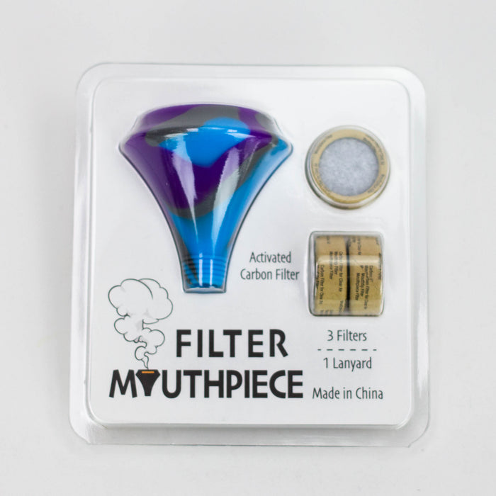 Silicone Mouthpiece with activated carbon filter Air Filter Canadian Distributor Purple/Blue/Gray