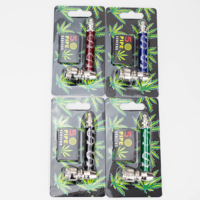 3" Etched Metal Pipe set with screen Box of 12