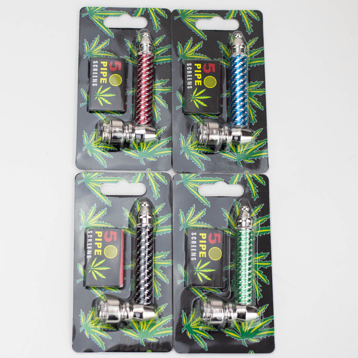 3" Etched Metal Pipe set with screen Box of 12