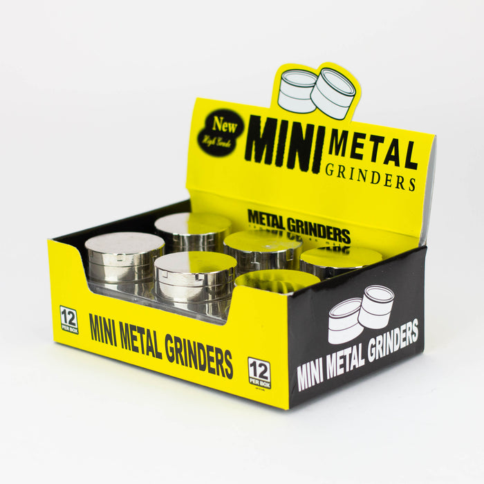 3-Piece Mini Metal Grinder Box of 12 [GR844]