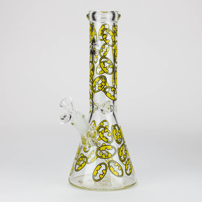 NG- 13 inch Bat Logo 7mm Beaker [S344] Glass Bong High-End Brands Glass Gold