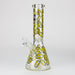 NG- 13 inch Bat Logo 7mm Beaker [S344] Glass Bong High-End Brands Glass Gold