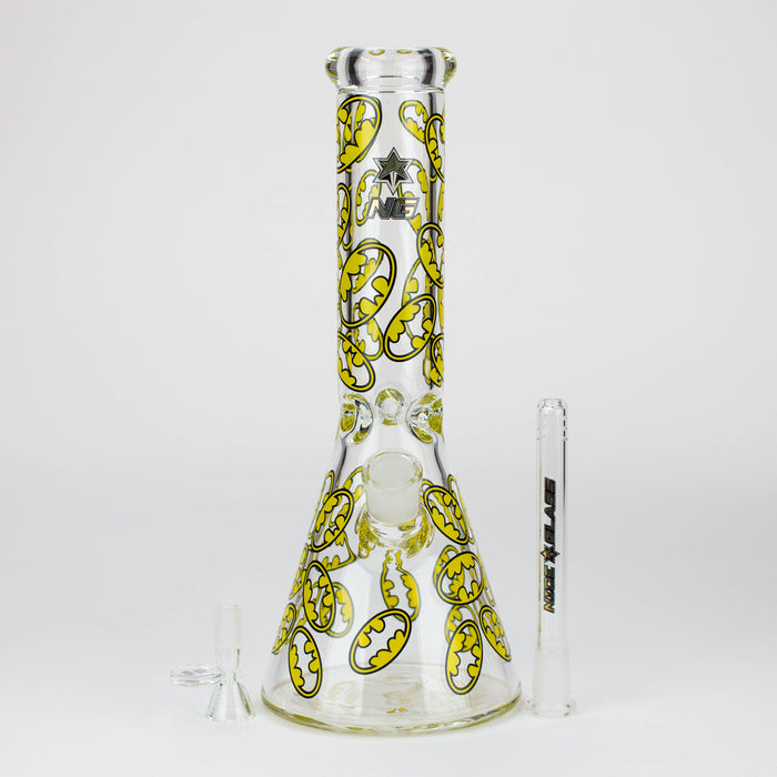NG- 13 inch Bat Logo 7mm Beaker [S344] Glass Bong High-End Brands Glass