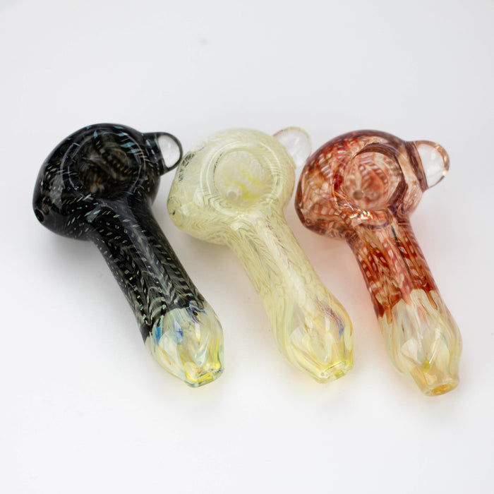 4 inch Gold Fumed Hand Pipe [GXY022] Glass Pipe High-End Brands Glass