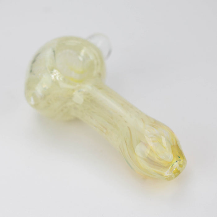 4 inch Gold Fumed Hand Pipe [GXY022] Glass Pipe High-End Brands Glass WHITE