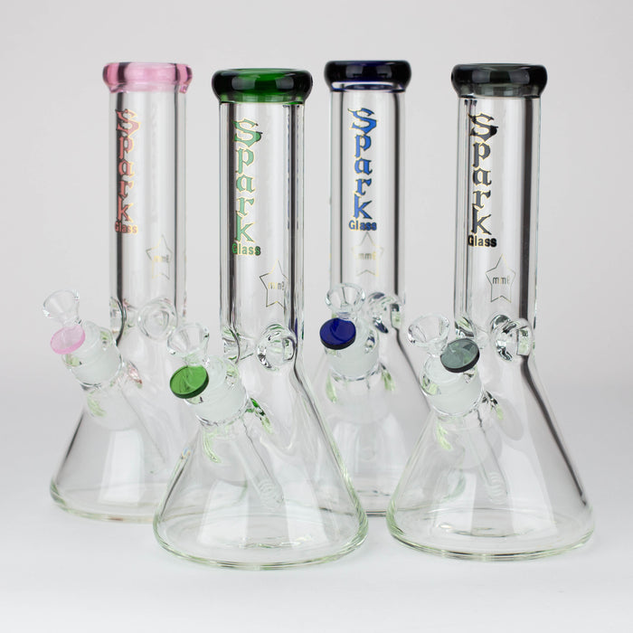 12" SPARK 9 mm glass beaker water bong [GB223] Glass Bong ONE
