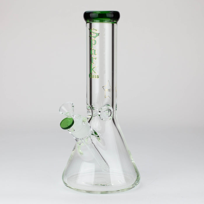 12" SPARK 9 mm glass beaker water bong [GB223] Glass Bong ONE Green