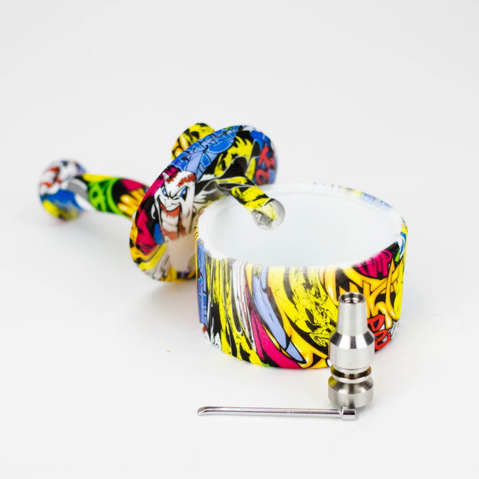 5" silicone detachable water bong with Titanium nail Resin · Silicone · Plastic Bong ONE