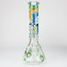 13.5” RM cartoon 9 mm glass Glow beaker water bong [GB21009] Glass Bong ONE GB21009-F