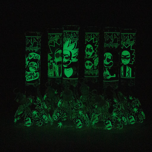 13.5” RM cartoon 9 mm glass Glow beaker water bong [GB21009] Glass Bong ONE
