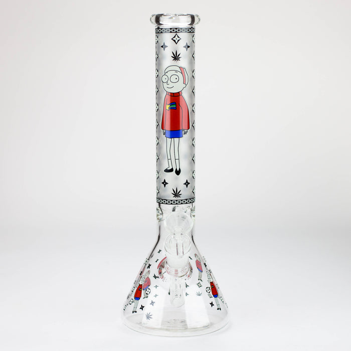 12" Cartoon glass water bong-Glow in the dark [GBT21004]