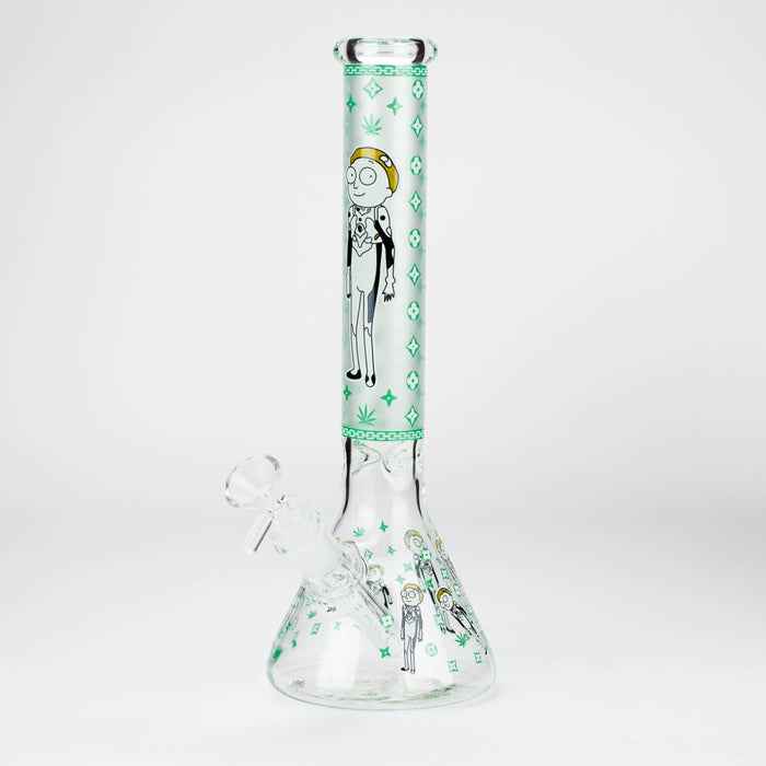 12" Cartoon glass water bong-Glow in the dark [GBT21004]