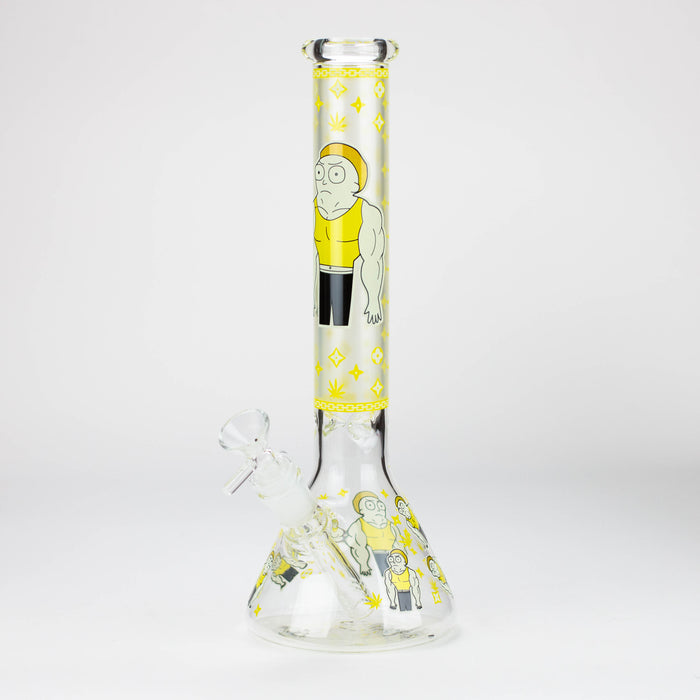 12" Cartoon glass water bong-Glow in the dark [GBT21004]