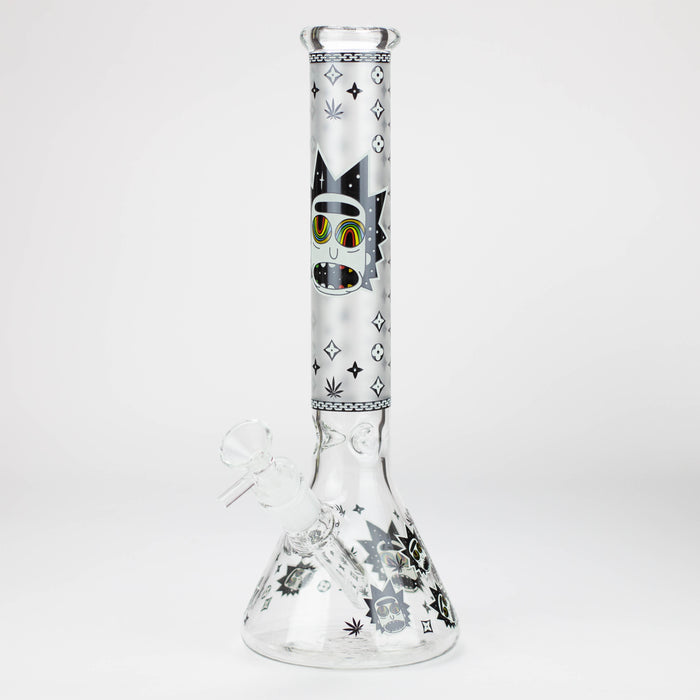 12" Cartoon glass water bong-Glow in the dark [GBT21004]