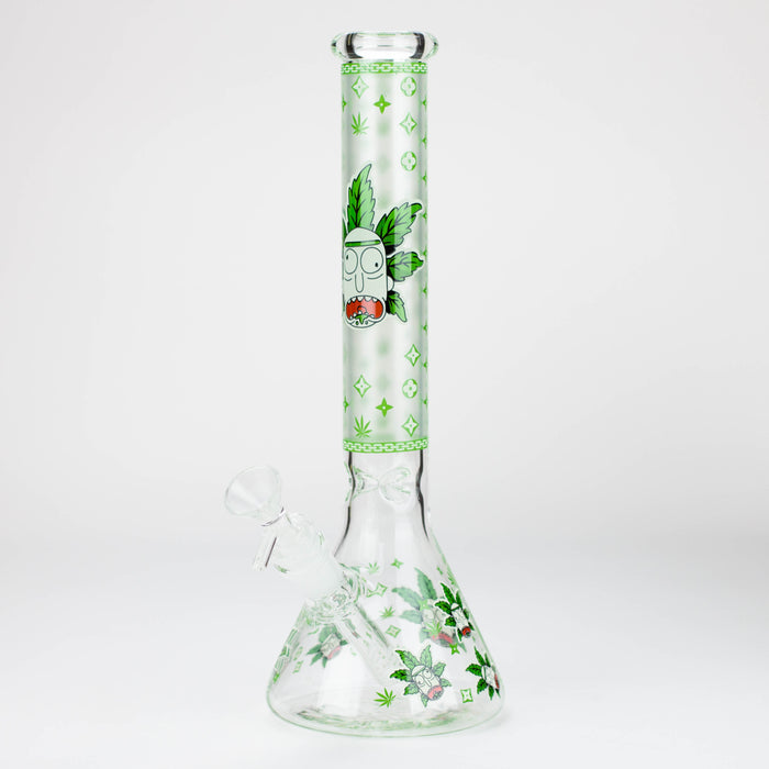 12" Cartoon glass water bong-Glow in the dark [GBT21004]