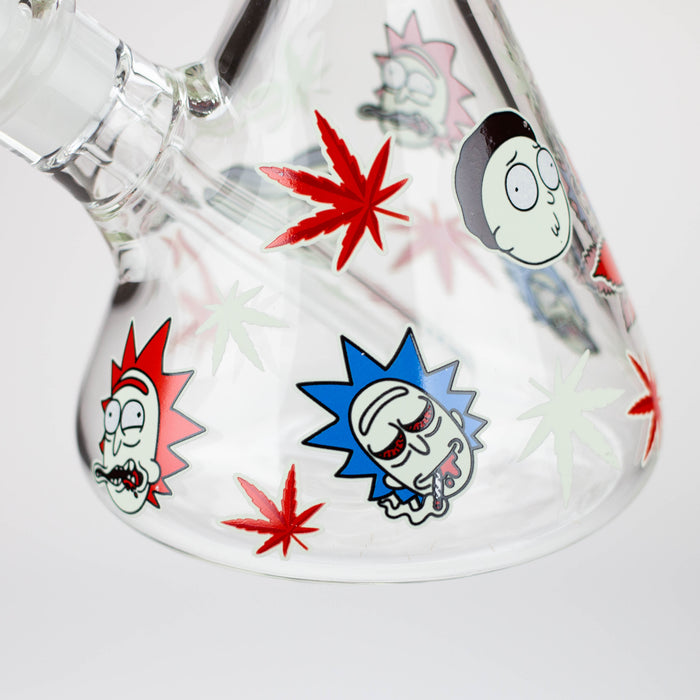 13.5” RM cartoon 9 mm glass Glow beaker water bong [GB21009] Glass Bong ONE
