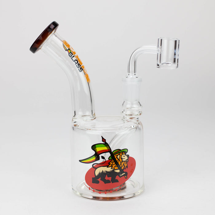 6.7" Glass 2-in-1 bubbler with graphic [C2675] Glass Bong Canadian Distributor