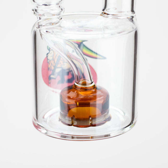 6.7" Glass 2-in-1 bubbler with graphic [C2675] Glass Bong Canadian Distributor