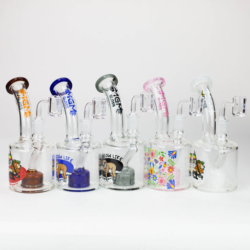 6.7" Glass 2-in-1 bubbler with graphic [C2675] Glass Bong Canadian Distributor