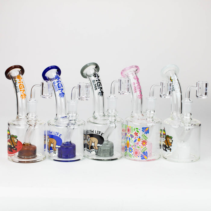 6.7" Glass 2-in-1 bubbler with graphic [C2675] Glass Bong Canadian Distributor