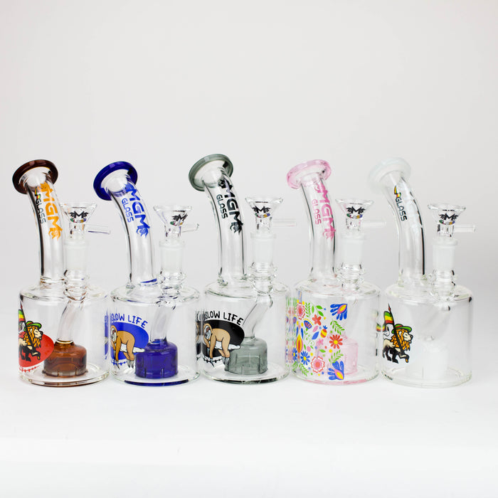 6.7" Glass 2-in-1 bubbler with graphic [C2675] Glass Bong Canadian Distributor