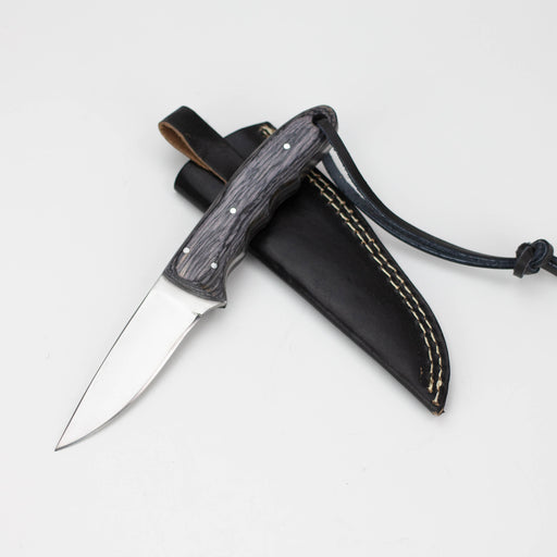 Red Deer 7.5 Inches Full Tang Gray Pakka Wood Hunting Knife [RD-107] Fixed Blade Knife Canadian Distributor