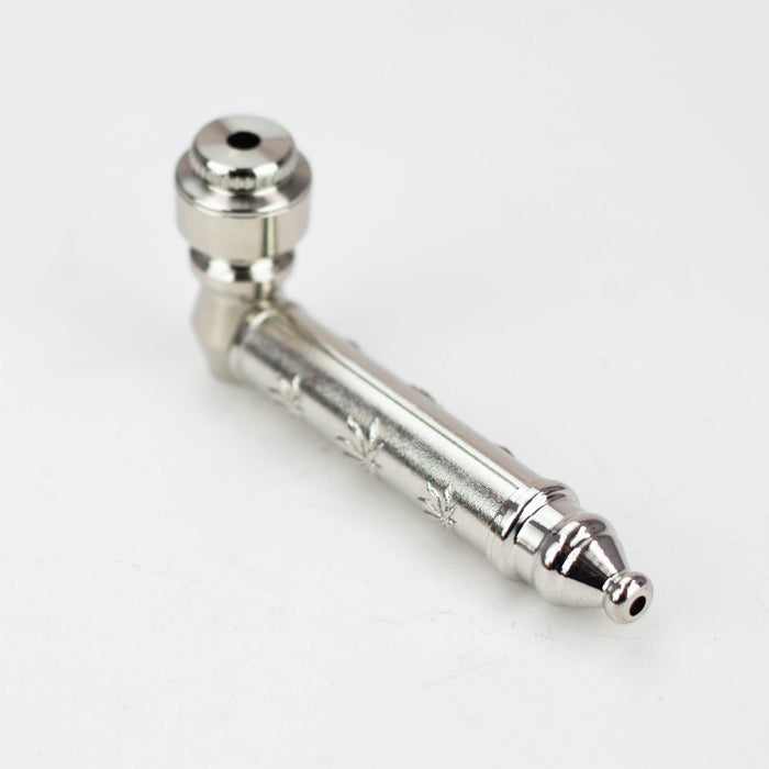 3.5" Metal Pipe set with screen Box of 12 [HX255L] Metal Hand Pipe Purple Haze Smoke Inc