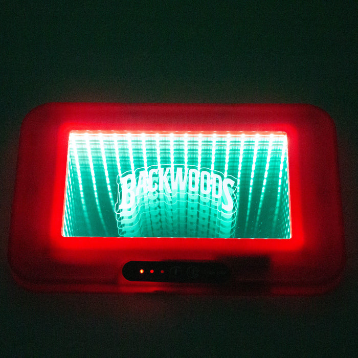 Infinity Mirror LED Rolling Tray ROLLING ACCESSORIES Purple Haze Smoke Inc BACKWOOD