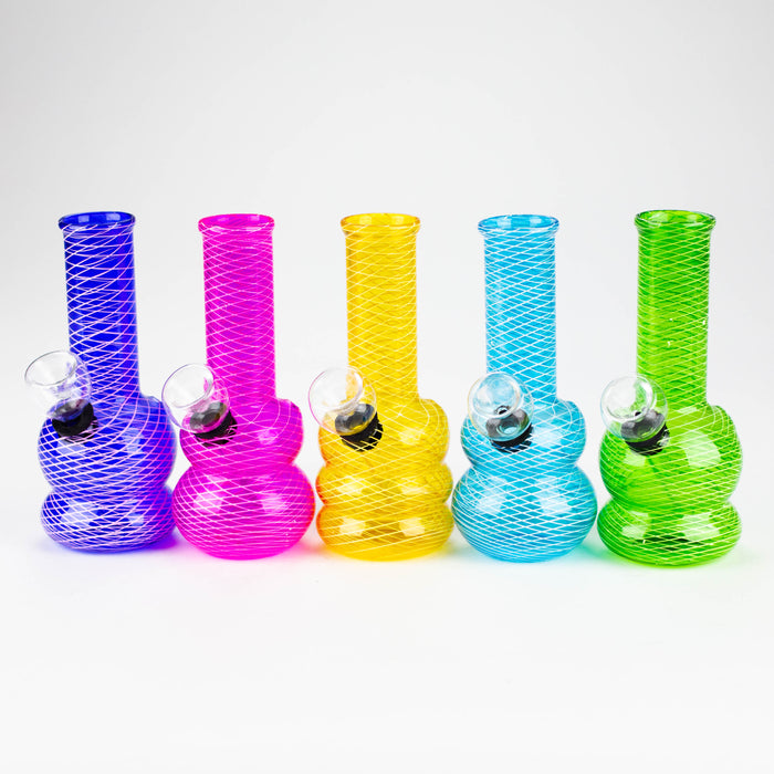 5" Assorted mini beaker glass water bong [PGWP-142] Glass Bong Purple Haze Smoke Inc