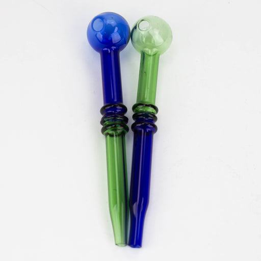 6" Oil burner color tube pipe - Pack of 4 Glass Hand Pipe ONE