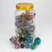 3.5” Assorted design Soft glass hand pipe Jar of 20 Glass Pipe ONE