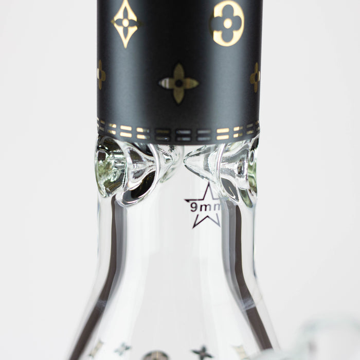 20" Luxury Patterned 9 mm glass water bong [GBT2103] Glass Bong ONE