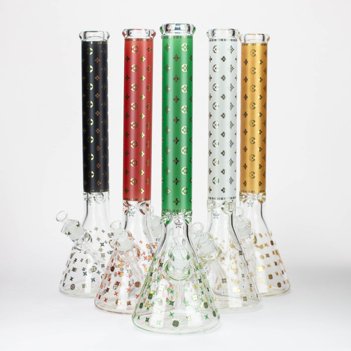 20" Luxury Patterned 9 mm glass water bong [GBT2103] Glass Bong ONE