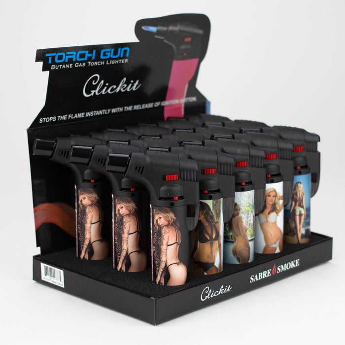 Click it | Single Torch Lighters Assorted Swimsuit Model Designs Box of 15 [GH-10877D]