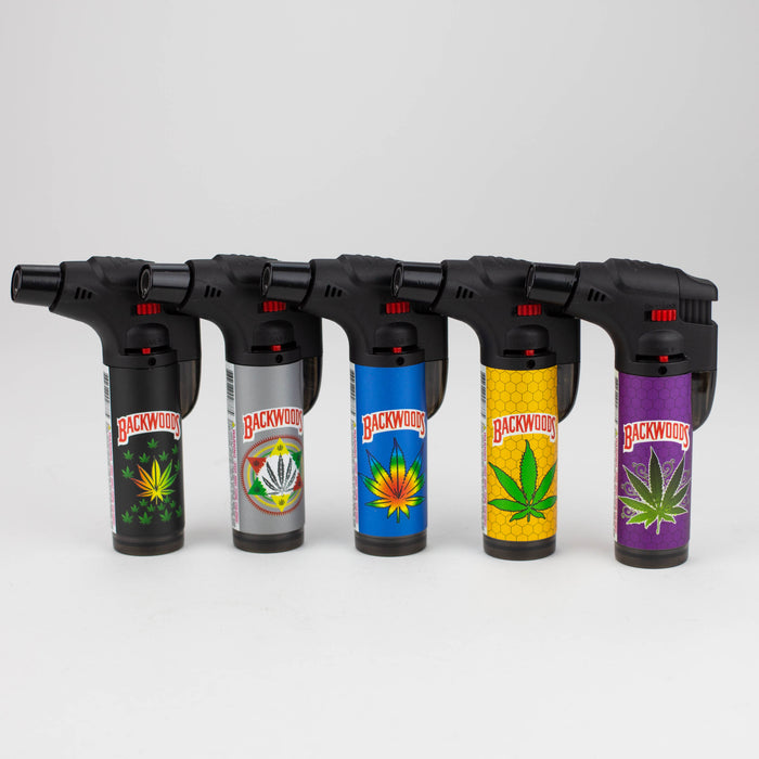 Click it | Single Torch Lighters Assorted Weed Designs Box of 15 [GH-10877H]