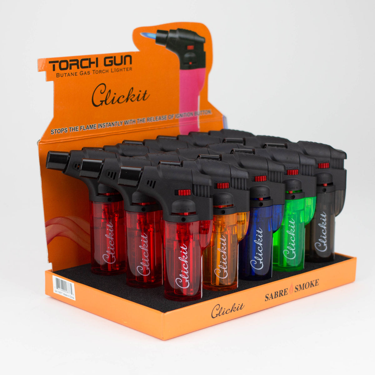 Click it- gle Torch Lighters Assorted Transparent color | One Wholesale ...