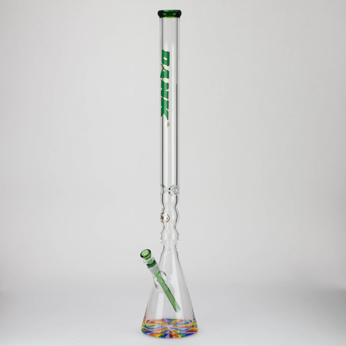 32" DANK 7 mm curved tube beaker water bong with thick base