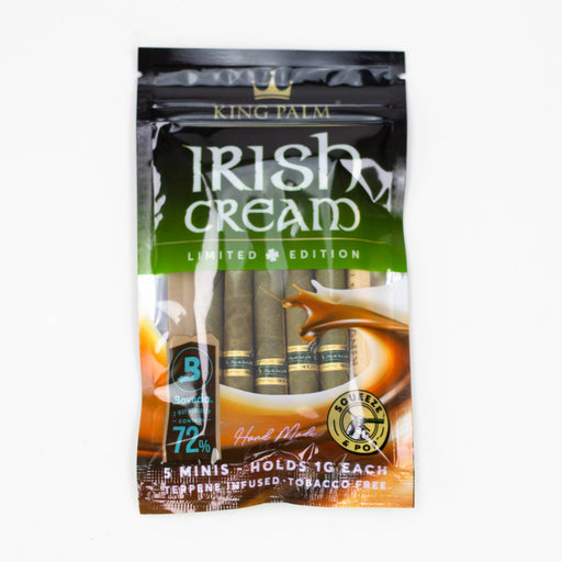 King Palm Hand-Rolled flavor 5 Mini Leaf Pack of 15 Leaf Wrap ONE Irish Cream (Limited Edition)