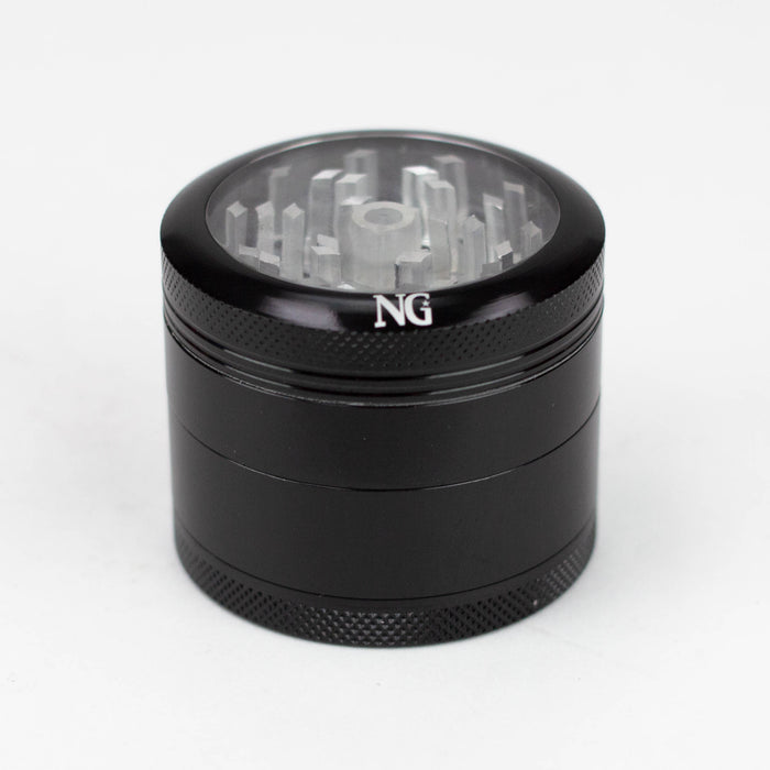 NG 4-Piece Aluminum Grinder-Window Regular Grinder ONE Black