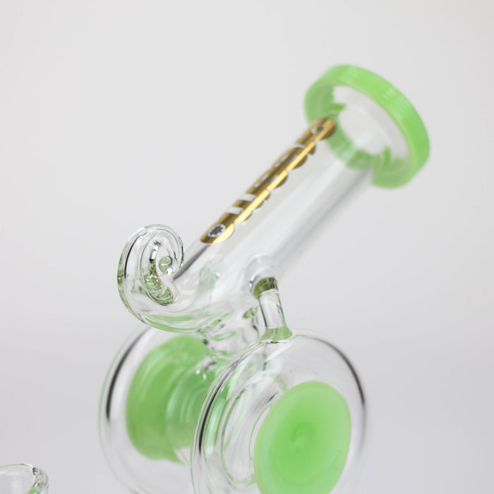 preemo - 10 inch Double Drum Bubbler [P085] Glass Bong preemo